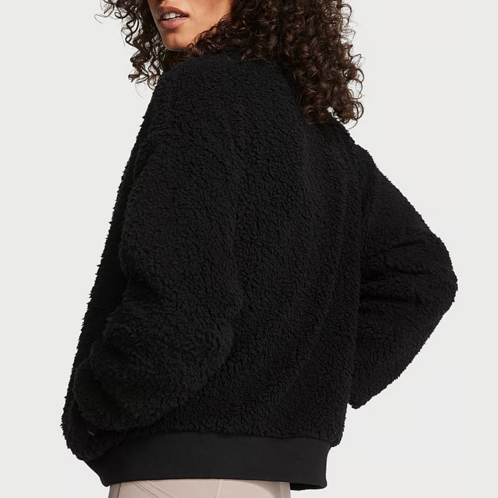 VICTORIA'S SECRET Cozy Fleece Full-Zip Mock Neck Jacket Size L - Picture 4 of 12